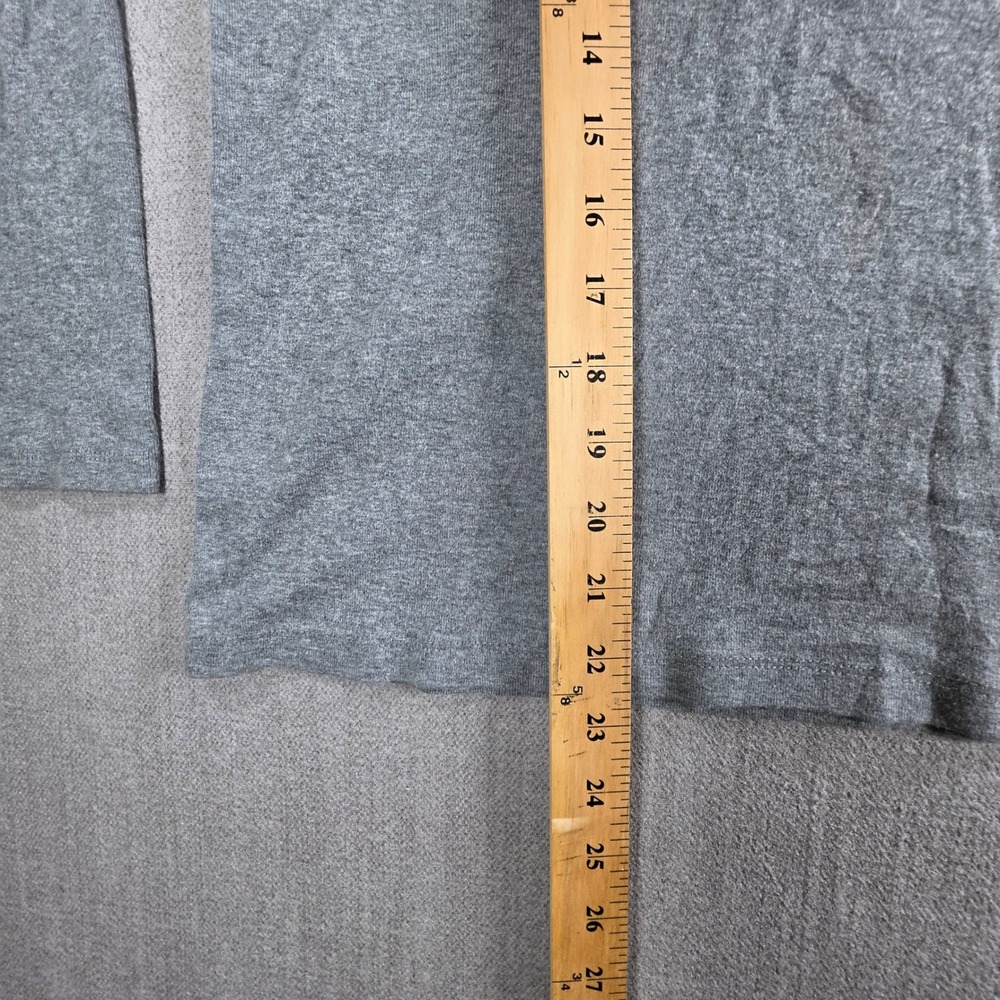 Lands' End T-Shirt Womens XL Gray Long Sleeve 100% Cotton Crew Neck Basic Tee - Picture 7 of 16
